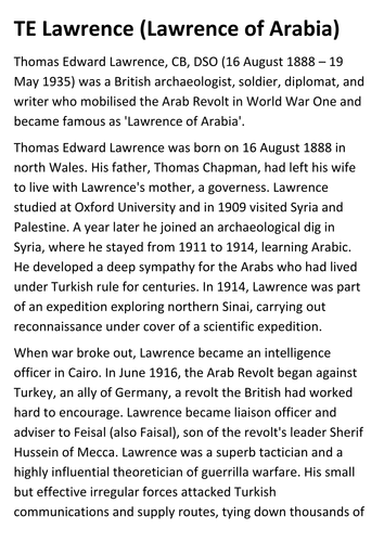 TE Lawrence Handout