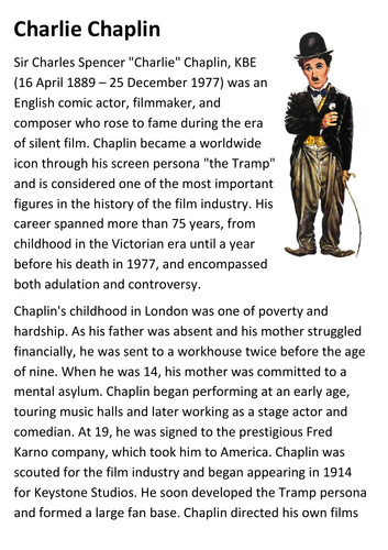Charlie Chaplin Handout