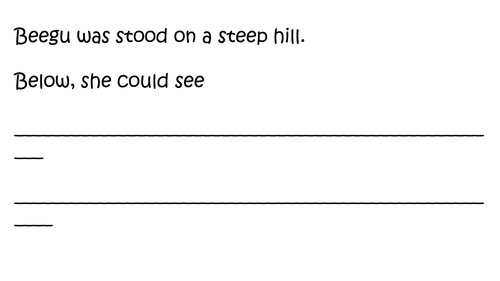 Beegu. Describing setting of busy city