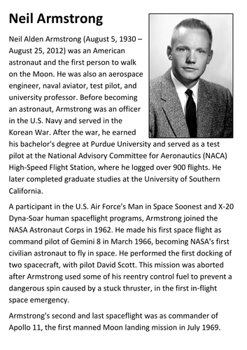 Neil Armstrong Handout