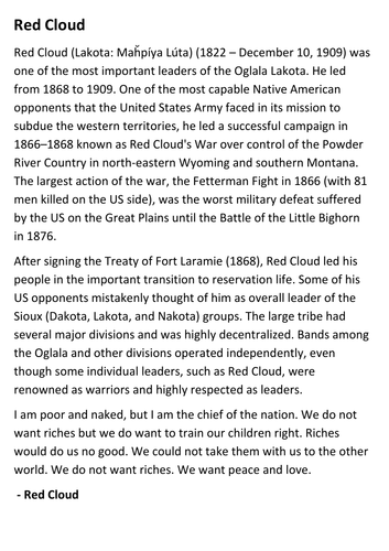 Red Cloud Handout