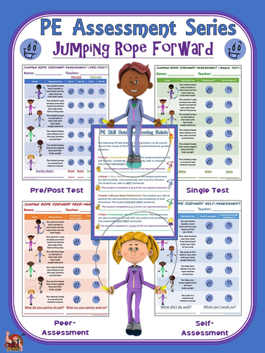 PE Assessment Series: Jumping Rope Forward- 4 Versions