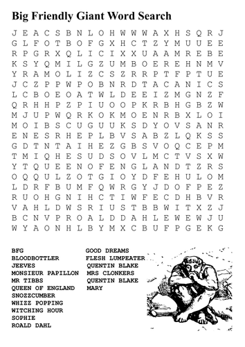 Roald Dahl Word Search Pack