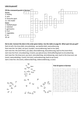 Stimmt GCSE Red Home puzzle – Lebst du Gesund