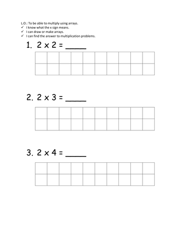 Year 2 Multiplication resources