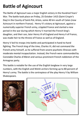 Battle of Agincourt Handout