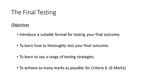 Final Product Evaluation