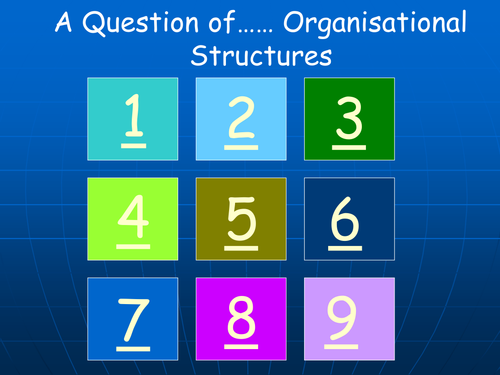 Organisational Structures