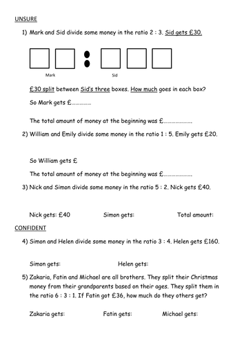 Dividing into Ratios