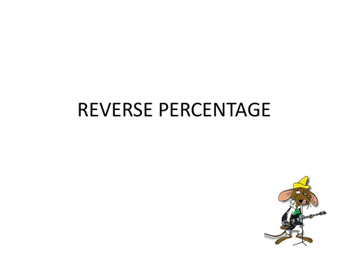 Reverse Percentage