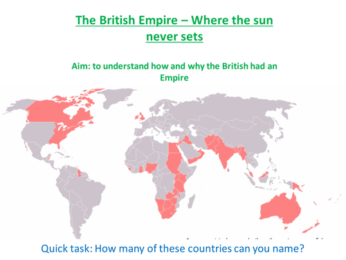 Why did Britain want an Empire?