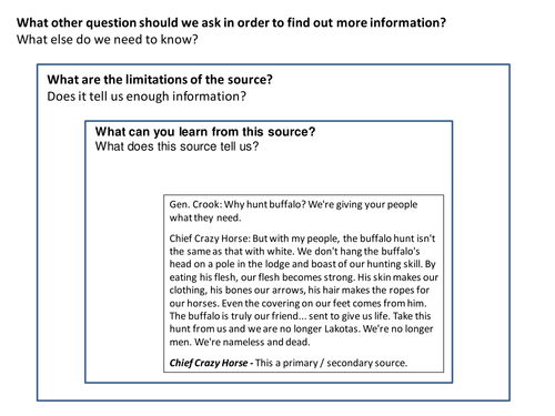 Chief Crazy Horse Source Analysis Activity