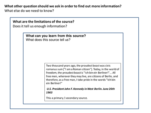 JFK Berlin Wall Speech Source Analysis Activity