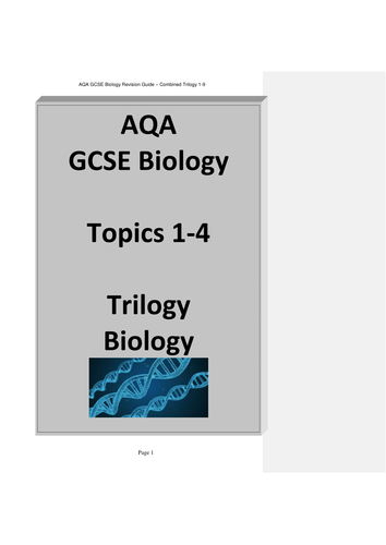 AQA 1-9 Revision Guide - Trilogy Topics 1-4