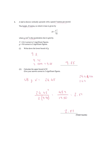 Spot the Mistakes Calculations with Bounds