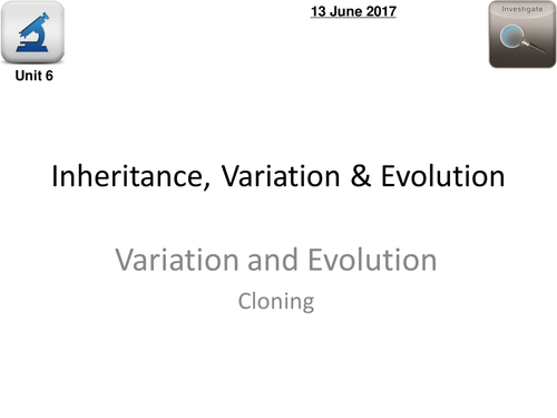 AQA Biology 4.6  –  L10 Plant and Animal Cloning