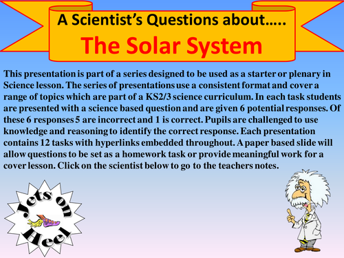 Scientists questions on the Solar System