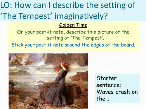 'Outstanding' lesson on describing the setting of 'The Tempest'
