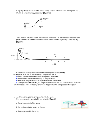 Mechanics first part assessment