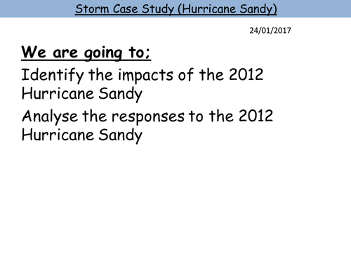 Storm Hazards Case Study (Hurricane Sandy)