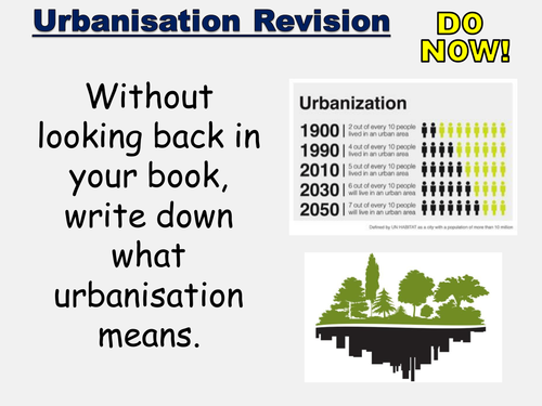 New AQA GCSE- Urban Issues and Challenges Lesson #8