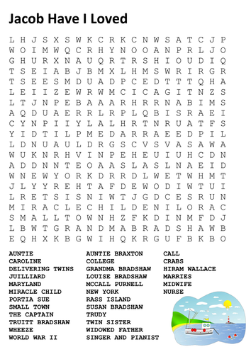 Jacob Have I Loved Word Search