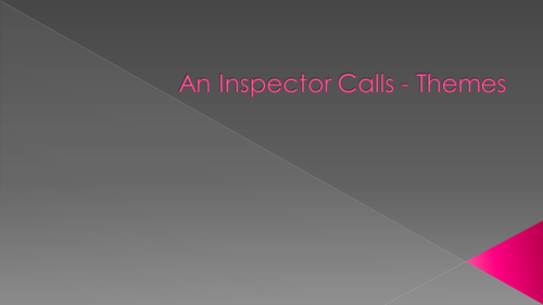 INSPECTOR CALLS REVISION