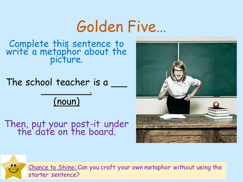 Lesson on crafting an extended metaphor