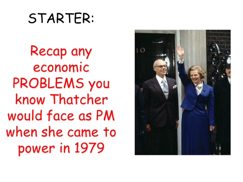 AQA A level modern Britain 1951 - 2007, Thatcher's economic policy