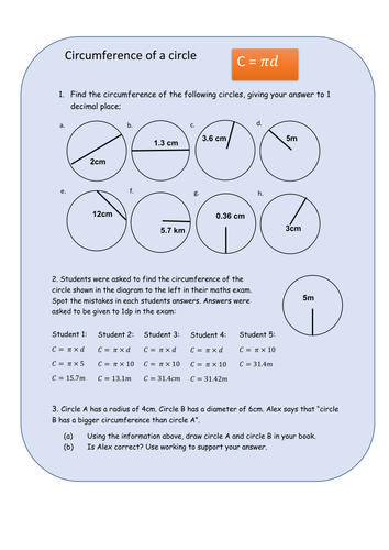 Circumference of a circle