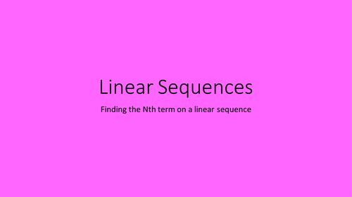 Linear sequences