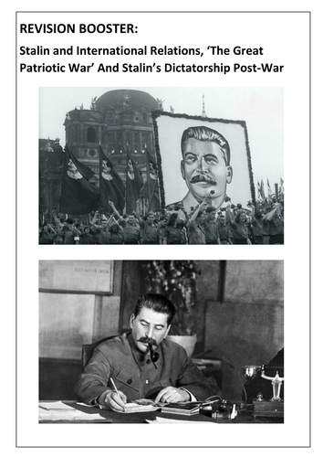 Stalin and International Relations - Revision Booster AQA Revolution and Dictatorship