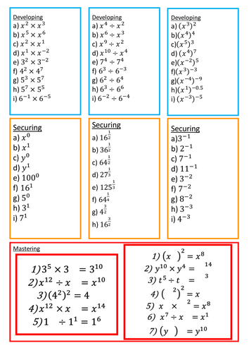 Indices with Answers