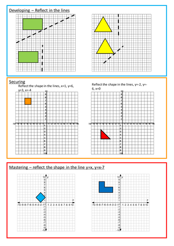 Reflect shape A in the line y = x​ 