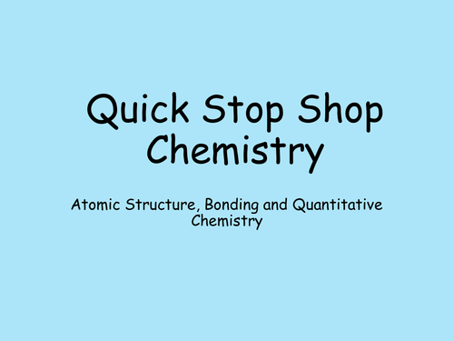 AQA 9-1 Trilogy Revision Powerpoint for Atomic Structure, Bonding and Quantitative Chemistry