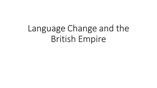 AQA A Level Language Change Introduction