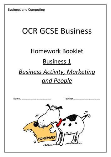 gcse business homework booklet