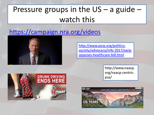 AQA Gov 3a - Different Types of pressure groups