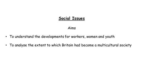 AQA   A level Modern Britain, Social issues under Blair's government