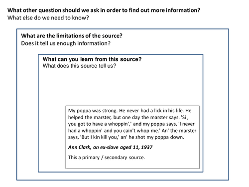 Plantation Life Source Analysis Activity