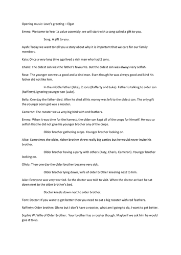 RE assembly on responsibility