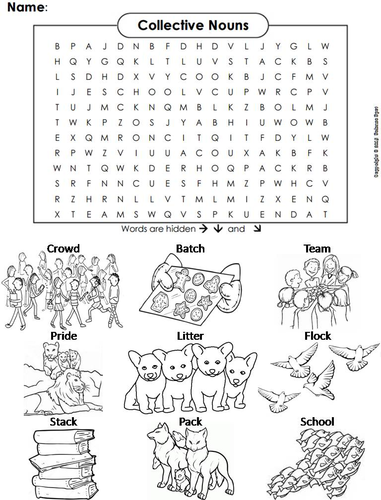Collective Nouns Word Search