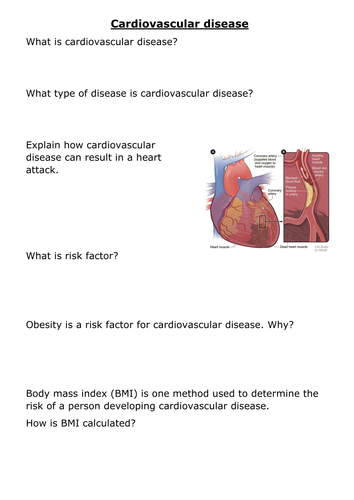 Cardiovascular disease research questions | Teaching Resources