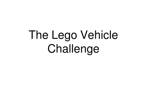 lego Vehicle STEM challenge