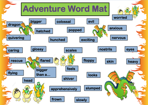 Dragon Adventure Writing Template Teaching Resources