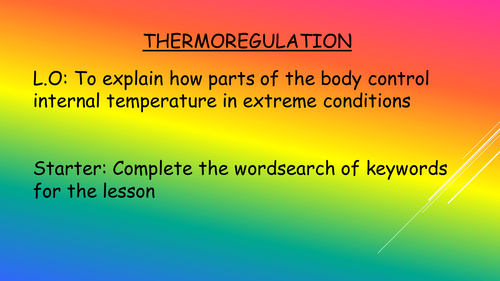 SB7g Thermoregulation NEW GCSE EDEXCEL (9-1)