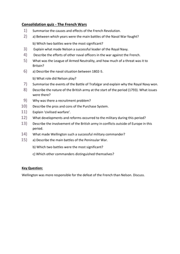 Lesson 9 - Talavera to Waterloo