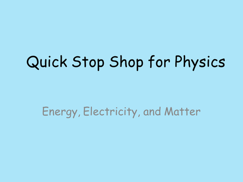 AQA 9-1 Trilogy Physics Revision Powerpoint for Energy, Electricity and Matter