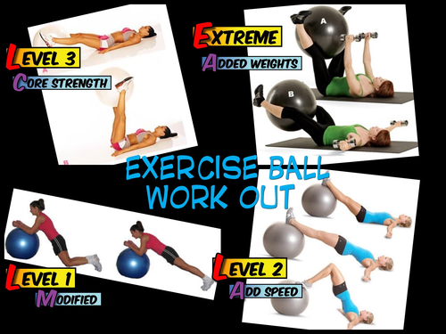 Exercise Ball Fitness Card Differentiated
