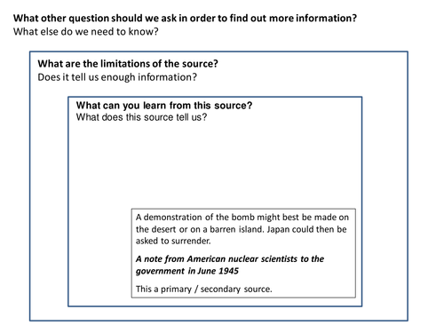 Hiroshima Source Analysis Activity